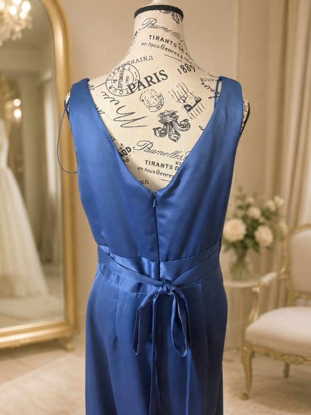 Alex Evenings Blue Satin Gown – Size 12 NWOT - Picture 4 of 6